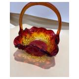 Indiana Glass Amberina 7'x6ï¿½ Monticello Pattern