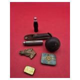 Schrader Tire Guage, bicycle bell, auto fuses and