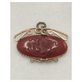 Carnelian hand carved Intaglio Pendant