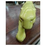 Mid Century Lime Green TV ceramic Jaguar 19'with