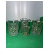 3 Early American Pattern Glass (EAPG) tumblers,