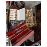Gold colored flatware,  spoons Janis collection,