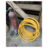 CSST tubing, fire, extinguisher, and caution: