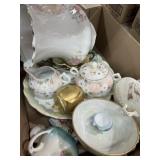 Floral Porcelain & China Serving Pieces Lot