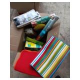 Dish drainer mats, shelving liners new, closet