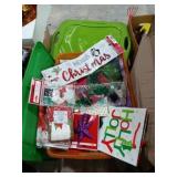 Christmas gift bags, napkins, tree topper, gel