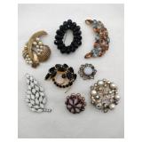 Rhinestone brooches