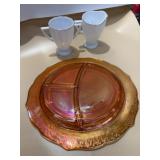 Federal Glass divided plate in the 'Normandie'