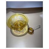 Westmoreland footed amber glass bowl With