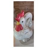 Ceramic rooster cookie jar with some chips