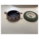 Bird Pot and Weller Ware Candle Holder