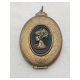 1880 - 1910's gold tone Victorian Cameo locket