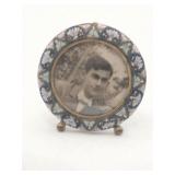Micro mosaic circle picture frame 2 in