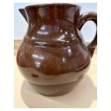 Stoneware Pottery Pitcher 8ï¿½x9ï¿½