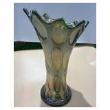 Fenton Emerald Green iridescent carnival glass