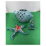 Repaired Fish Tea Light, Star Fish and Owl