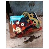 Metal wall art, owl, Geico& floral