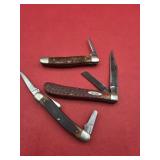 2 Case XX and 1 Old Timer Pocket knives all