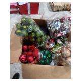 Super large box of Christmas ornaments new filled
