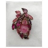 Schreiner pink art glass purple and fuchsia