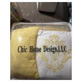 White and Yellow Comforter Set Queen