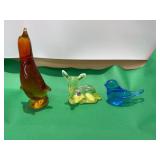 Fenton Deer 4? UV Glass,  Amber Color Seal 7? ,