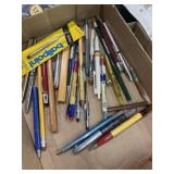 Collection of advertising pens and pencils