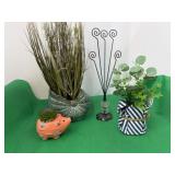 Room Decor Picture display, Silk Greenery Vases