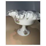 Fenton Silver Crest 'Violets in the Snow'