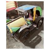 Steel homemade decorative lawn or garden car over