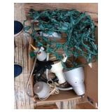 3 Desk lamps, rope light & Christmas lights
