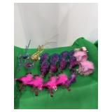 Sparkling Ornaments Peacock, Flamingos,