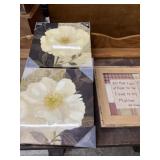 New WallArt Flowers and an Embroidered Framed