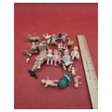 Plastic and Rubber Mini Doll Assortment  some are