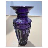 Fenton ROYAL PURPLE HAND PAINTED YENOWINE VASE