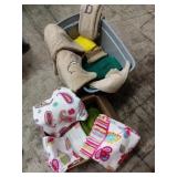Bath Towels, some monogrammed with letters. Large