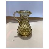 MCM Empoli Italian Glass Amber Seed Pod Hobnail