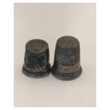 Silver thimbles unmarked .295 Oz