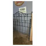 Full size wrought iron head and foot board