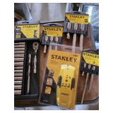 Stanley socket set, Extensions and Stud finder (