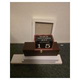 Small Shadow Box, Wooden Calander,  Drinking Box