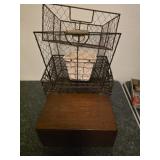 Wooden Box , Metal Storage Baskets