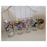 10 Pepsi Collectible Glasses