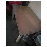 Cottage style kitchen table with glass top 30 x