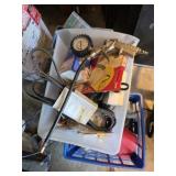 3 crates of fuses,  bolts, brushes and other shop