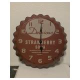 Strawberry Soda Clock 15"