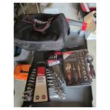 2 wrench sets, stubby tool set , tool bag