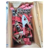 Wooden box o clamps assortment
