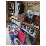 Everything on all shelves and floor