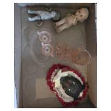 Black Americana depression tea set and composite